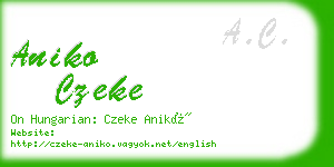 aniko czeke business card